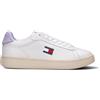 TOMMY HILFIGER JEANS Sneaker donna bianca/lilla in pelle