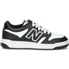 NEW BALANCE 480 Sneaker donna nera e bianca in pelle