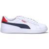 PUMA - SMASH 3.0 L JR Sneaker ragazzo bianca/blu/rossa in pelle