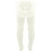AQUILONE 0-14 AQUILONE Collant Primizia Tulle, Calze Neonato, Collant Neonata Velato, Collant Bimba per Cerimonia o Battesimo in Retina Effetto Tulle con Pizzo e Fiocco - Made in Italy