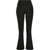 Urban Classics Ladies Organic Interlock Bootcut Leggings Donna Leggings Nero