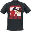 Metallica Kill 'Em all Uomo T-Shirt Nero 100% Cotone Regular
