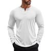 COOFANDY Maglia Henley Uomo Maniche Lunghe Morbida Elastica | Maniche lunghe, Collo Serafino con bottoni, Vestibilità slim, Traspirante, Casual di base