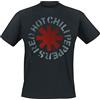 Red Hot Chili Peppers Stencil Black Uomo T-Shirt nero 100% cotone Regular
