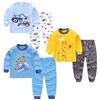 XM-Amigo 3 Set Pigiami a Maniche Lunghe in Cotone Bambino Maschio,6Mesi-7Anni