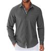 COOFANDY Camicia Uomo Manica Lunga Elegante Business Camicia con Bottoni | No Stiro, Elasticizzata, Regular Fit, Business Casual, Con Bottoni, Formale, Tessuto Morbido, Alta Qualità