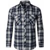 Halfword Camicia Flanella Uomo Quadri Camicia Casual Maniche Lunghe Pile dalla Cotone Loose Fit