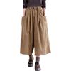 PNZLZIA Pantaloni da Donna in Velluto a Coste con Elastico Alto in Vita e Gamba Larga, Pantaloni Casual con Tasche e Gamba Larga