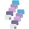 LOREZA ® 10 Mutandine da Bambina in Cotone - Modello Boxer - Stile Hipster - 2-13 Anni