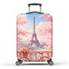 MAYJOYDIY Copertura per valigia MAYJOYDIY, elastica, antipolvere, antigraffio, lavabile, taglia L, adatta a bagagli da 66cm-71cm/26-28 pollici, Torre Eiffel di Parigi., 22*14