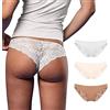 FOCENZA Brasiliana Donna in Pizzo e Microfibra | 3 Pezzi | Vari Colori | Intimo Donna Seducente | Senza Cuciture | Made in Italy