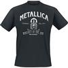 Metallica Master of Puppets Uomo T-Shirt Nero 100% Cotone Regular