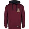 Harry Potter Gryffindor Uomo Felpa con Cappuccio Borgogna Regular