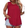 Gosunny Canottiera estiva da donna, oversize, senza maniche, ampia | Canotta da donna morbida e traspirante, taglie forti, con scollo rotondo, ideale per l'abbigliamento quotidiano