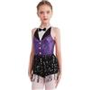 YiZYiF Vestito da Ballo Ragazza Paillettes Nappa Danza Costume di Ballo Latino dei Vestiti Salsa Rumba Abiti da Ballo Senza Maniche Costume da Ballo