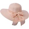 Miobo Cappello da Sole da Donna scanalatura in Paglia, Cappello Estivo con Fiocco, Cappello da Spiaggia, Cappello a Tesa Larga, Cappello floscio