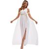 Velcoxplay Costume da dea greca sexy con scollo a V, costume da donna egiziana, costume da regina Egitto, costume da donna per Carnevale, Halloween