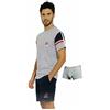 Lotto Completo Sportivo Uomo - T-Shirt, Pantaloncino, Boxer in Cotone - Pigiama Corto Estivo, Homewear (1083 Grigio + Boxer, L)