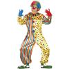 FIESTAS GUIRCA costume clown adulto uomo tuta multicolore colletto volant