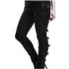 KBOPLEMQ Punk, abbigliamento da donna, gotico, punk, pantaloni stretti, pantaloni stretti, pantaloni steampunk, per il tempo libero, a vita alta, vintage, leggings da motociclista, medievale, punk