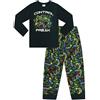 thepyjamafactory The PyjamaFactory - Pigiama lungo in cotone, nero, con scritta in inglese "Control Freak"