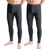 Prime Fashions Confezione da 2 mutande termiche lunghe da uomo, ultra morbide spazzolate all'interno, biancheria intima calda per l'inverno e le temperature più fresche