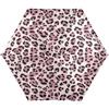 RPLIFE Ombrello da sole, leggero e portatile, da donna, ombrello da viaggio per sole, stampa leopardata rosa morbida