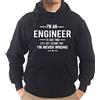Settantallora Felpa con Cappuccio Uomo Donna I'm An Engineer To | Save Time Lets Just Assume That Never Wrong, Stampa Frontale, Manica Lunga, Vestibilità Regular, Tessuto in Cotone