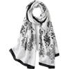Trillion London® - Sciarpa in seta da donna, firmata, collezione primaverile, leggera, scialle avvolgente, beige, adatta per la vita quotidiana e viaggi, finitura liscia e morbida