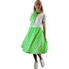 Brigitta Gonna e sciarpa da donna a pois, con elastico in vita, gonna a cerchio intero, multicolore