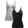 Herzmutter Canotta Allattamento Cotone - Oeko Tex 100 -Top Premaman Allamento - Reggiseno Integrato - Canottiere Allatamento - 5400