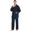 kolipajam Pigiama da uomo in 100% flanella di cotone tinto in filato a quadri, comodi pantaloni pigiama con tasche e coulisse in vita, pigiama invernale da uomo