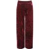 REAL LIFE FASHION LTD Pantaloni a palazzo da donna in velluto con tasca in velluto, lunghezza intera, vita elasticizzata, gamba larga, pantaloni a palazzo in velluto, abbigliamento invernale caldo, per feste di Natale