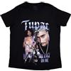 TUPAC SHAKUR Tupac T Shirt 2Pac all Eyez Blu Homage Logo Ufficiale da Donna Boyfriend Fit Size XL