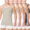 Smart Sir Canottiera Uomo Pacco da 3/5, 100% Cotone, Morbida sulla Pelle | Assorbente e Traspirante, Canotta uomo, Vestibilità Perfetta, Per Diverse Morfologie, Ideale per Quotidiano & Tempo Libero