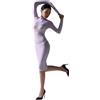 HTRUIYATY Bodystocking Donna Collant Sheer Camicia da Notte Sexy Pigiama Trasparente Bodycon Dress Bodystocking 120 Denier