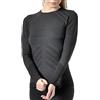 Risalti Maglia Termica Donna Manica Lunga Energy - Intimo Termico Traspirante a Compressione, Senza Cuciture ed Etichette per Sci, Trekking, Running, Ciclismo - Made in Italy