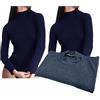 Liabel Maglia Donna Manica Lunga Invernale Offerta 2-3 Pezzi Maglietta Intima Donna Felpata, Maglia Donna Manica Lunga Collo Alto Lupetto in Caldo Cotone