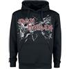 Iron Maiden Fear Live Flames Uomo Felpa con Cappuccio Nero 65% Poliestere, 35% Cotone Regular