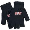 AC/DC Logo Unisex Guanti a dita corte Nero Indefinito Band-Merch, Bands
