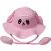 Miobo Simpatico Cappello da Sole Pieghevole e giocabile per Ragazze, Cappello da Sole Traspirante con Protezione UV con Motivo Ricamato e Motivo di Animali