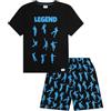 thepyjamafactory Ragazzi Emote Legend Dance Black Blue Corto Cotone Pigiama