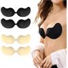 SHUIMILI Reggiseno senza cuciture Invisilift per le donne adesivo push-up appiccicoso, reggiseno senza spalline senza schienale