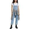 Kdtoll Salopette Donna Jeans in Denim Oversize, Pantaloni Lunghi con Spalline Regolabili e Tasche, Tinta Unita, Stile Casual per Tempo Libero e Lavoro