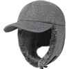 PivotWing Cappello Baseball Invernale con Visiera Paraorecchie. Fodera in Pelliccia Sintetica, Tessuto di Lana, Super Caldo.