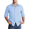 Halfword Camicia Quadri Uomo Maniche Lunghe Popeline Cotone Tradizionale Oktoberfest Botton-Down