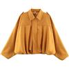 WZMYDBD Giacca Bomber Donna In Pelle Scamosciata Con Risvolto Con Zip Giacca Moto Donna Bomber Softshell In Finta Pelle Giacche Primavera Inverno Caldo Giacca Maniche Lunghe Moda Camoscio