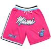Mengmiao Miami Heat Pantaloncini da Basket Uomo - Pantaloncini NBA Sportivi, Traspiranti e Asciugatura Rapida con Tasche Zip, Loose Fit Shorts per Allenamento e Outdoor