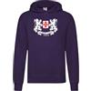 Settantallora Felpa Unisex con Cappuccio Viola - Felpa Fiorentina Calcio in Cotone Felpato Garzato - Maglia Invernale Morbida Regular Fit per Uomo e Donna, Sport e Tempo Libero