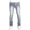 VOLYMOON Jeans da uomo slim fit skinny impilati strass elasticizzati fit elegante streetwear causale Y2K denim pantaloni